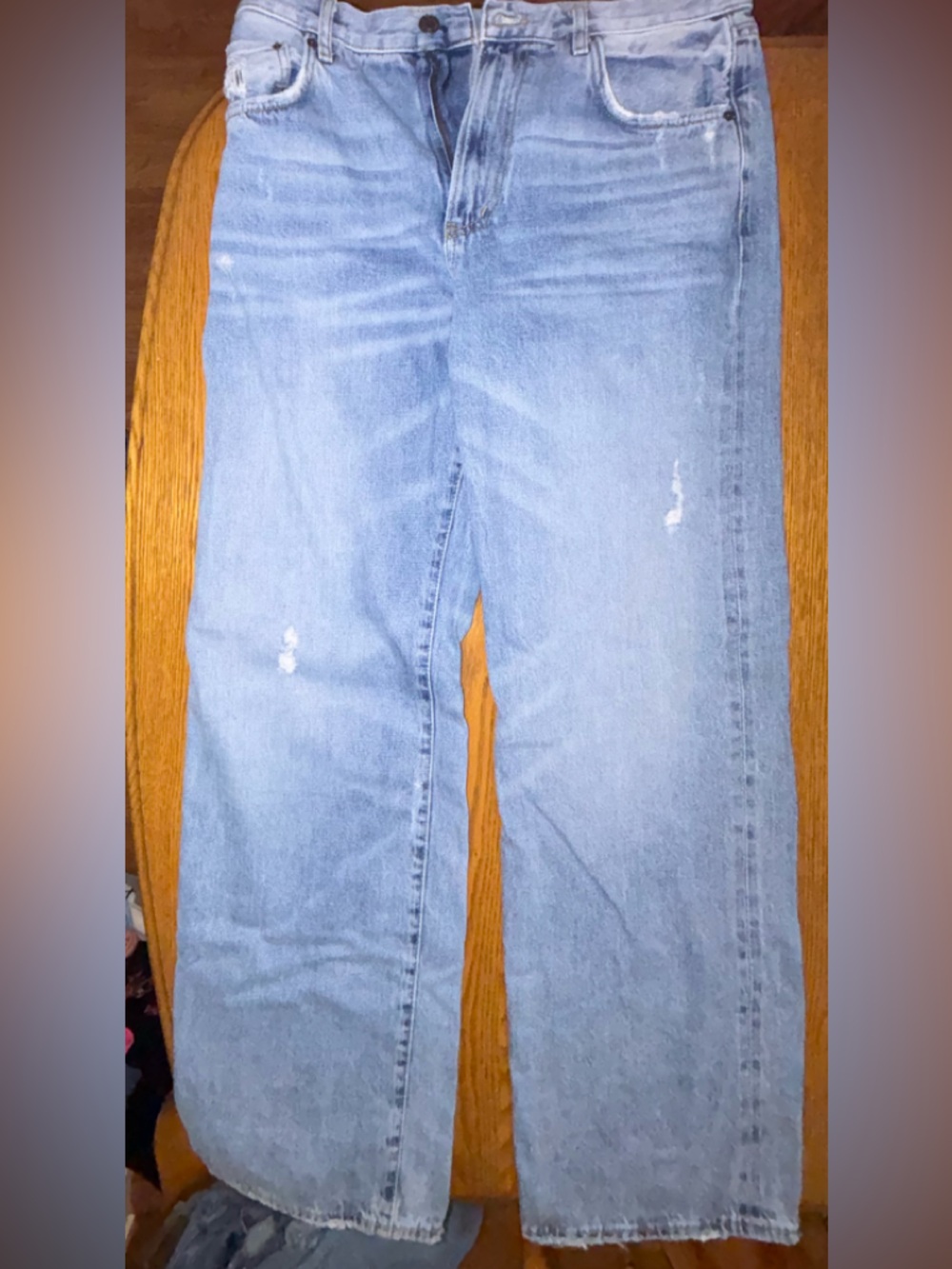 Zara Light Wash Straight Leg Jeans
